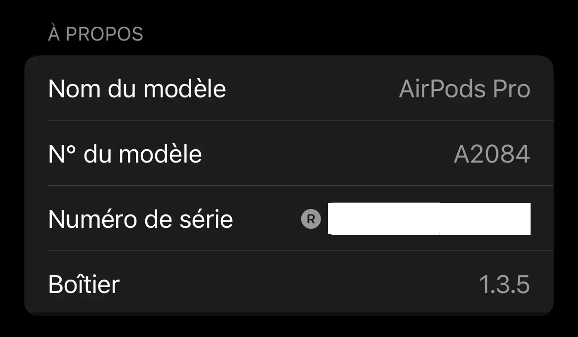 Apple permet d'accéder à la version du firmware du boitier des AirPods 3 et AirPods Pro