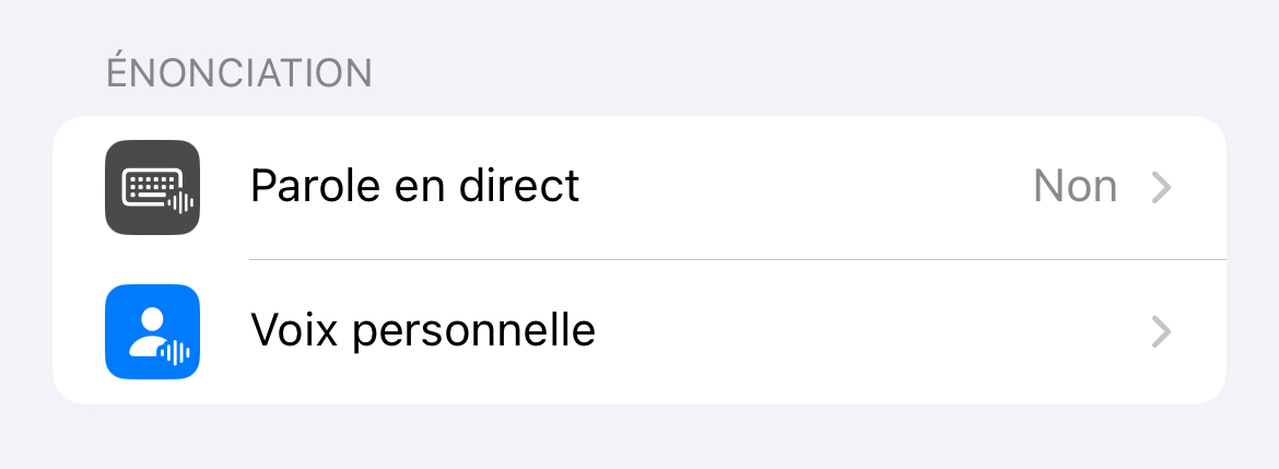 iOS 17 permet d'enregistrer une Voix Personnelle sur l'iPhone
