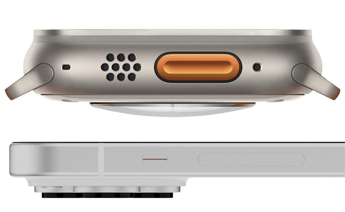 Une mini Touch Bar à la place du bouton Action de l'iPhone