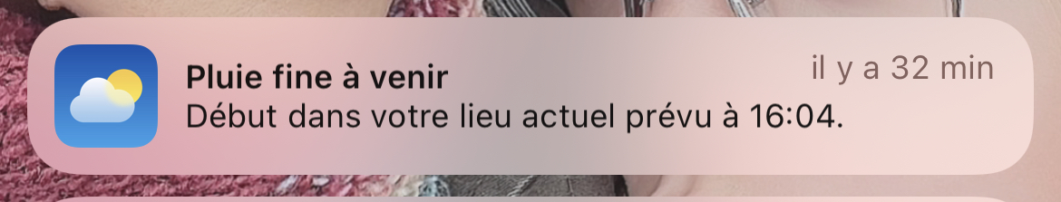 Comment configurer les alertes neige, pluie et verglas sur l'iPhone