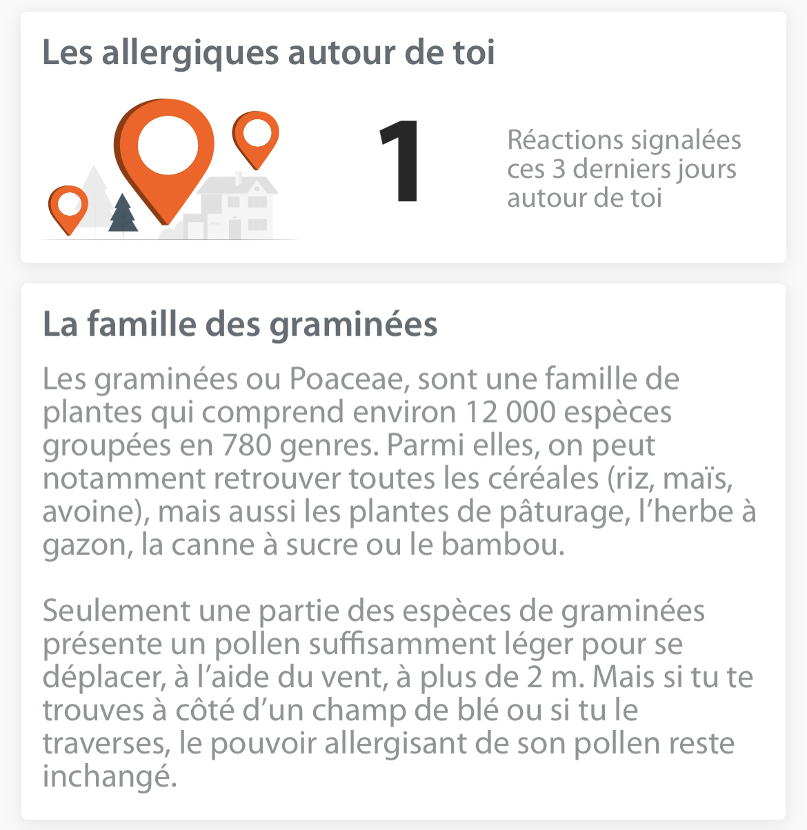 L'app française Live Pollen vous indique la quantité de pollen dans l'air