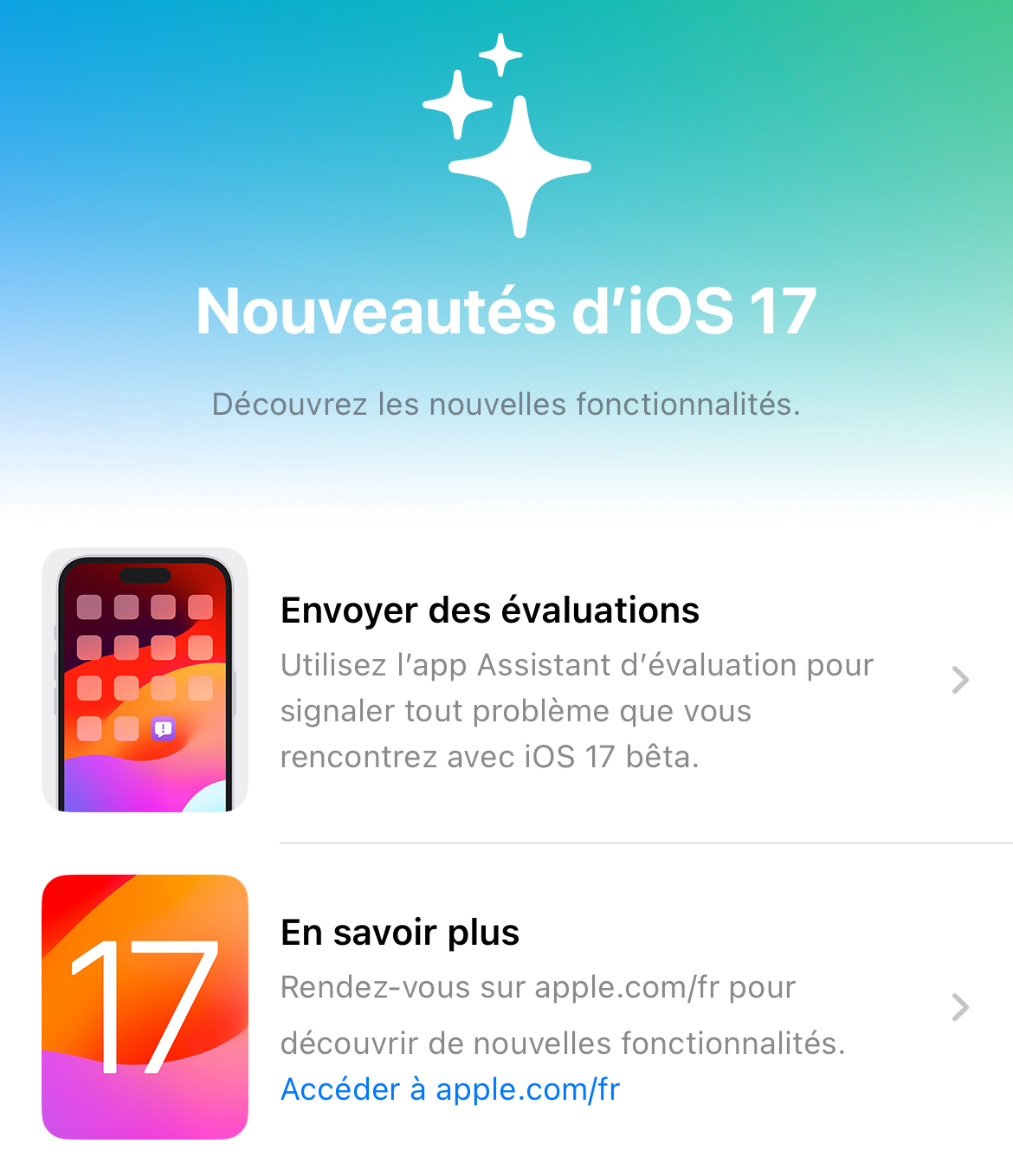 Quelles sont les nouveautés d'iOS 17 bêta 2 sur l'iPhone ?