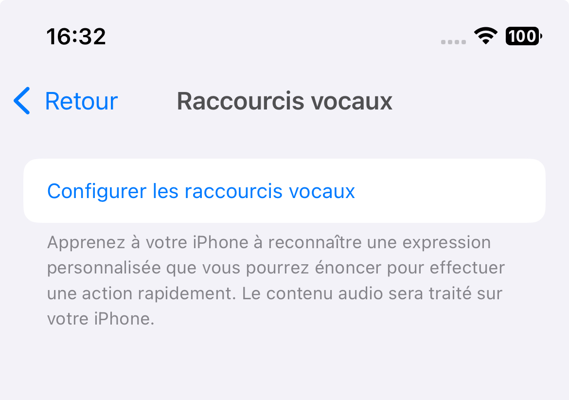 Les raccourcis vocaux commandent l’iPhone même verrouillé