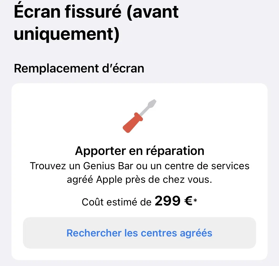 Réparabilité : l’app Assistance Apple indique le coût estimé de certaines réparations