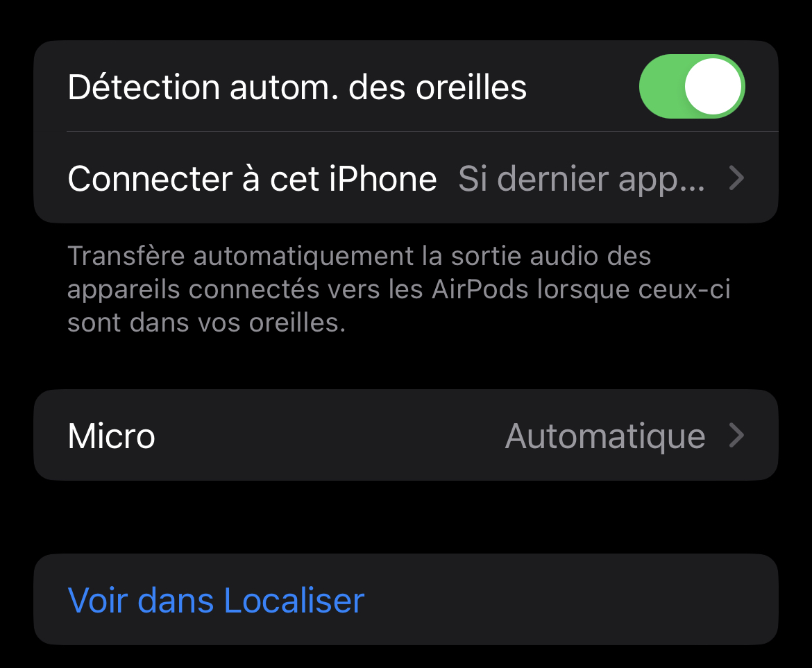 iOS 16 simplifie l'accès aux réglages des AirPods et écouteurs Beats