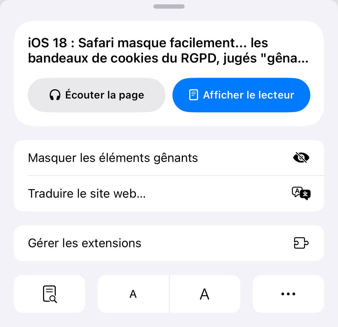 Sur iOS 18 bêta 5