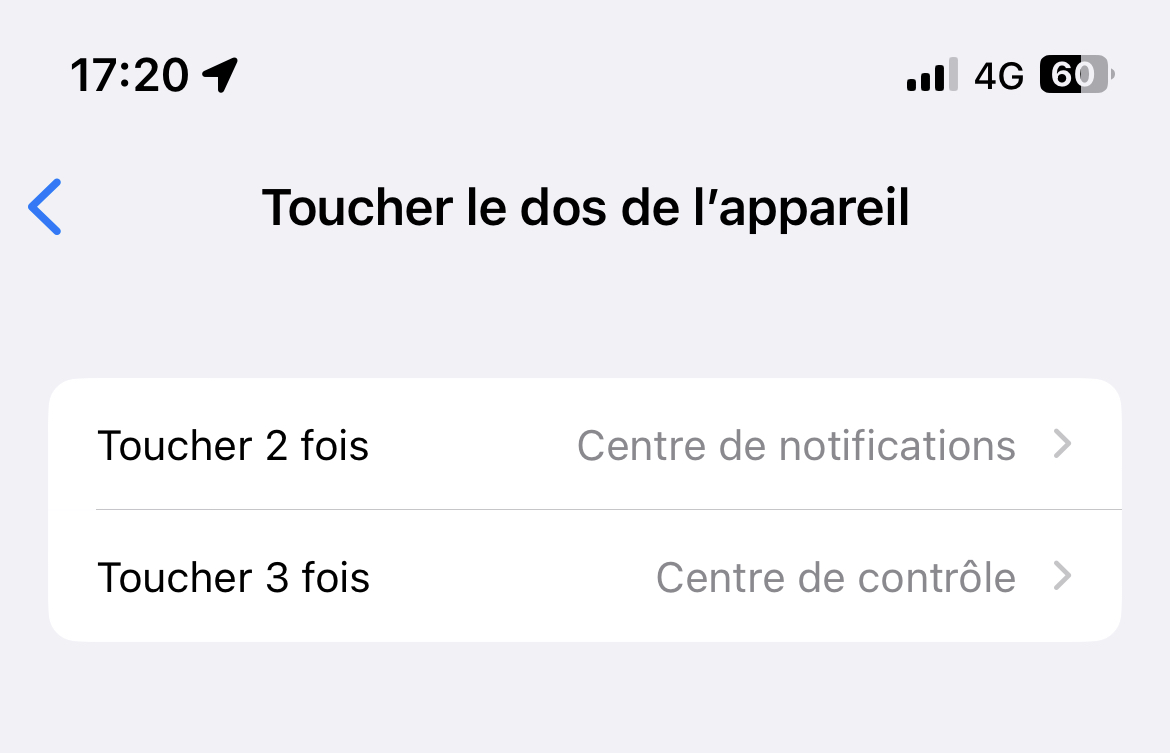 iOS : comment bien paramétrer la fonction "toucher le dos de l'iPhone"