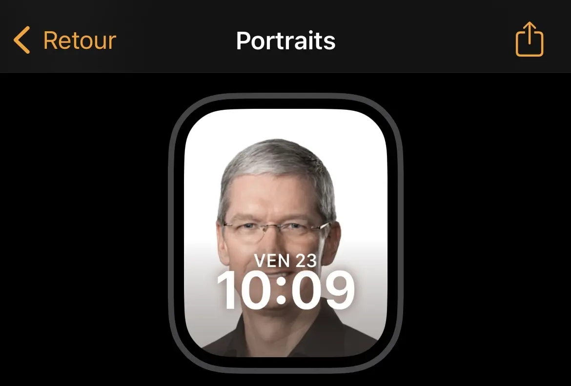 watchOS : comment déplacer l'affichage de l'heure sur le cadran Photo / Portrait 