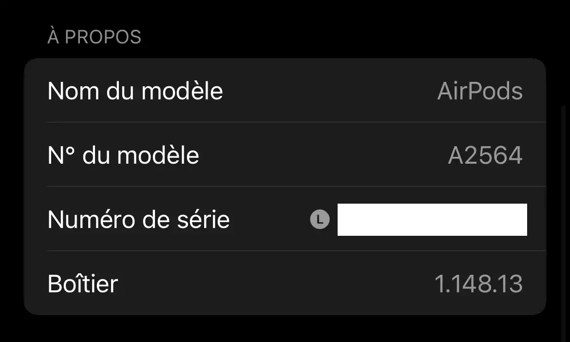 Apple permet d'accéder à la version du firmware du boitier des AirPods 3 et AirPods Pro
