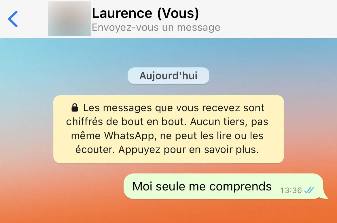 WhatsApp permet désormais de se parler à soi-même !