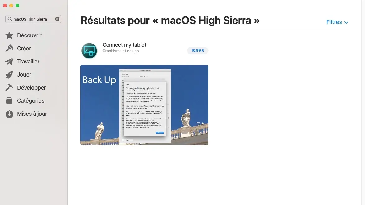 Astuce : comment télécharger macOS High Sierra sous Mojave