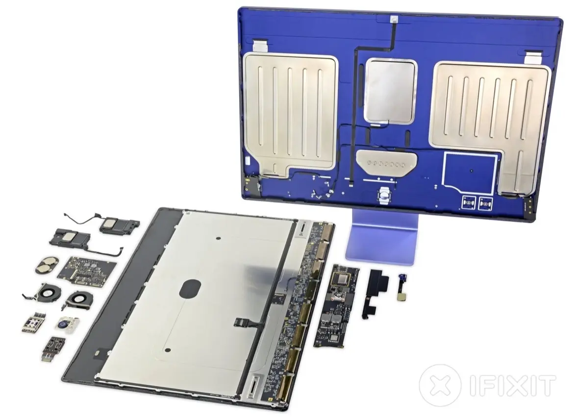 iFixit boucle son démontage d'un iMac M1 à la réparabilité toute relative