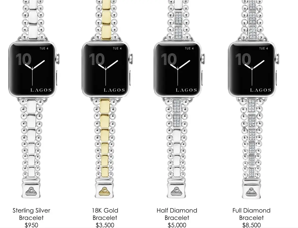 De l'or et des diamants pour l'Apple Watch avec de nouveaux bracelets signés Lagos