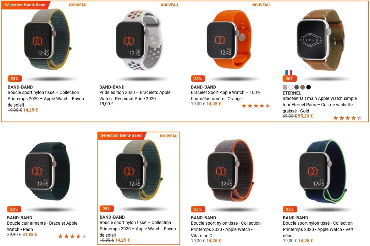 Soldes : jusqu'à -50% sur les bracelets Band-Band pour Apple Watch