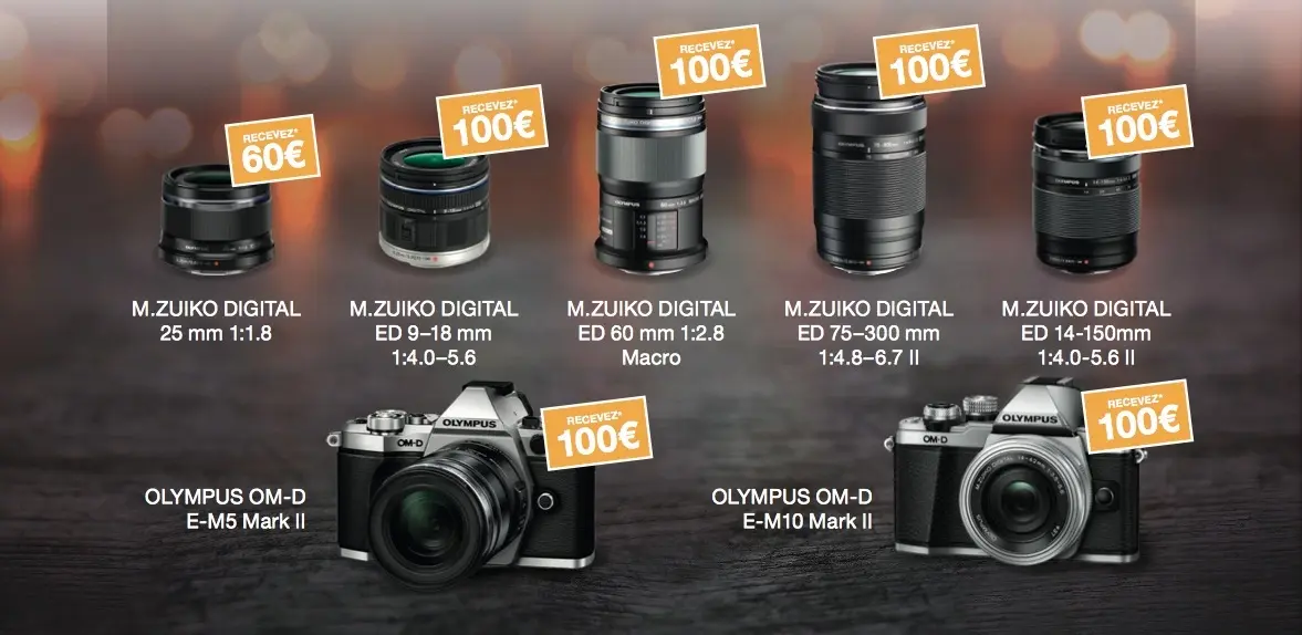 Bon plan : Olympus rembourse jusqu'à 660 € sur l'achat d'une sélection de produits