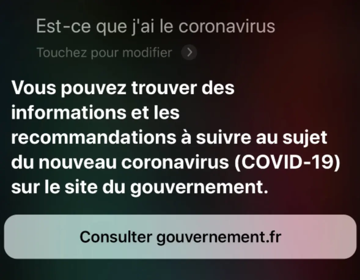 Siri vous aide à savoir si vous avez le Covid-19 (enfin, presque)