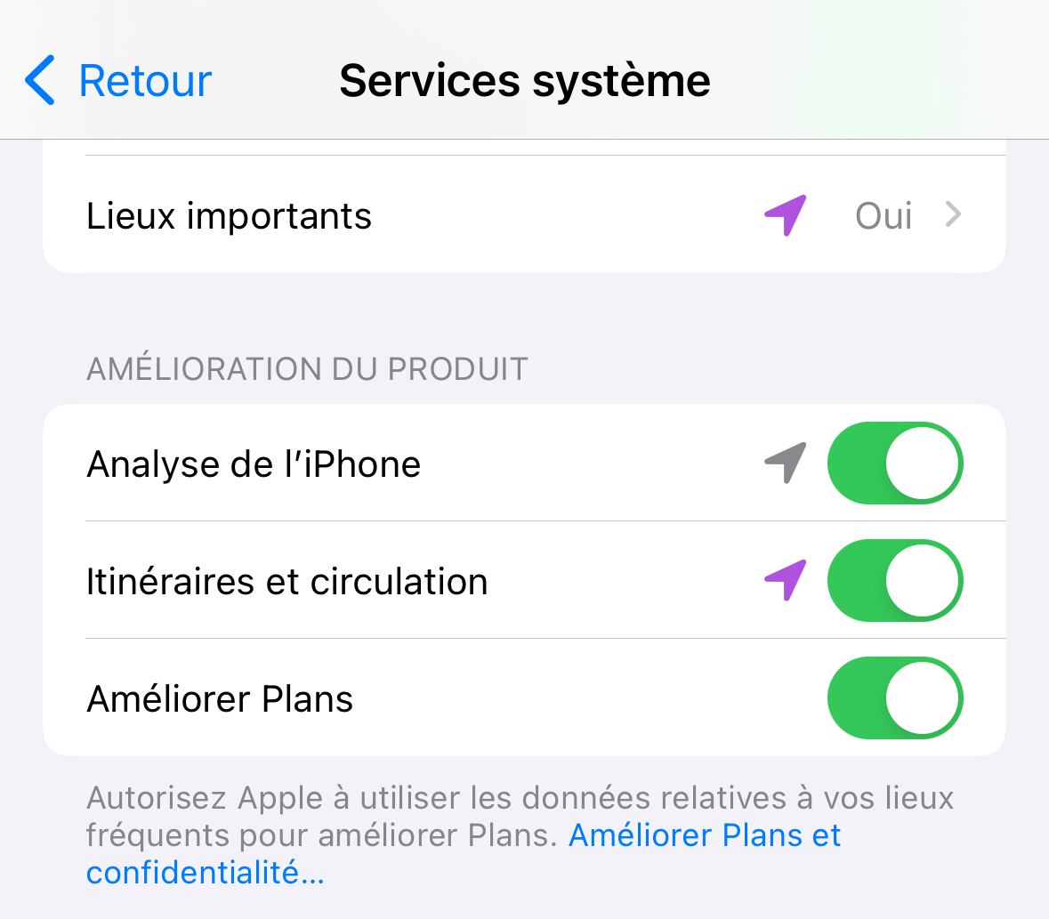 iOS 17 corrige le bug de confidentialité des "Lieux Importants"