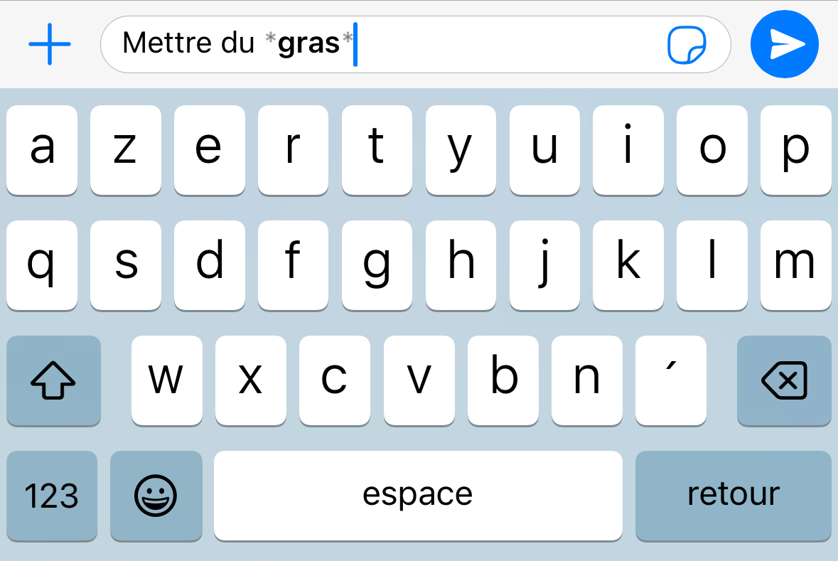 Comment mettre en page du texte avec WhatsApp