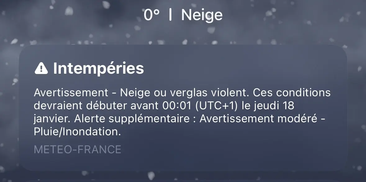 Météo iPhone