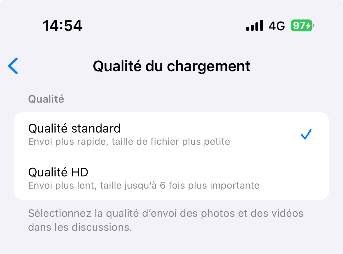 Comment envoyer des photos de meilleure qualité par défaut sur WhatsApp ?