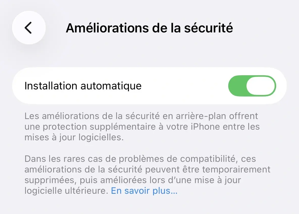 Comment installer automatiquement les correctifs de sécurité sur l'iPhone, l'iPad et le Mac ?