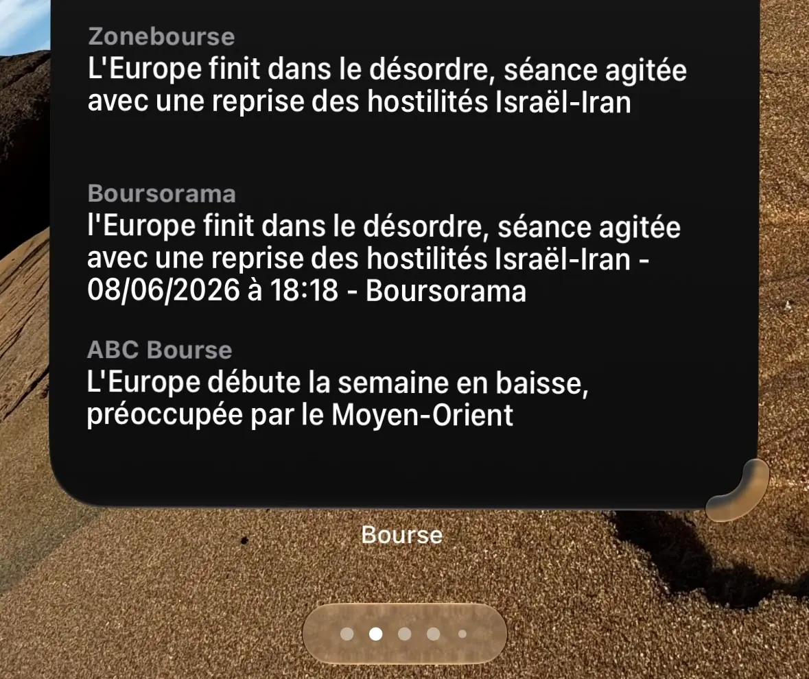 La petite coche en bas &agrave; droite qui apparait apr&egrave;s un appui prolong&eacute;