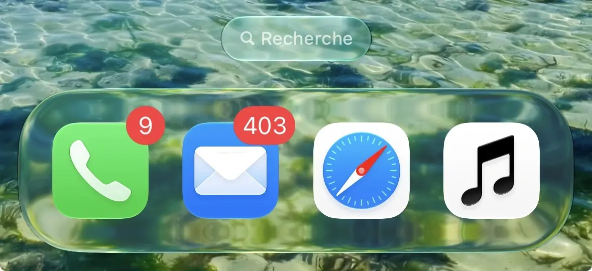 Ic&ocirc;ne Apple Music sous iOS 27.2 b&ecirc;ta 4