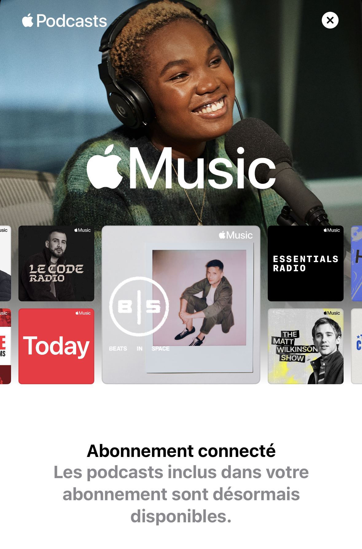 Les émissions Apple Music sont disponibles en Podcasts