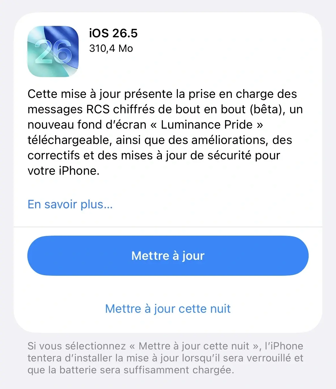 iOS 26.5, iPadOS 26.5, macOS 26.5 (et les autres) sont disponibles&nbsp;!