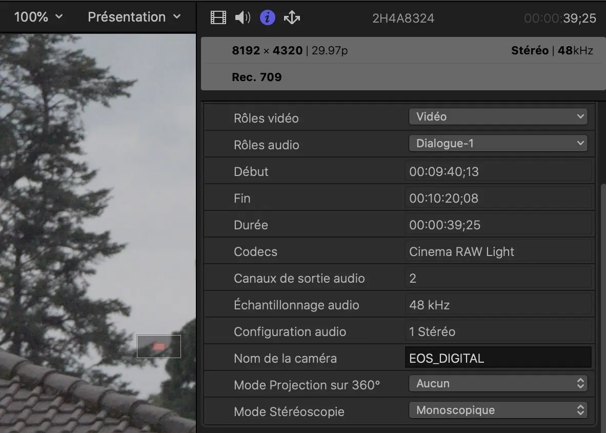 Comment lire de la 8K Canon RAW (EOS R5) sous Final Cut Pro ? Téléchargez le plug-in !