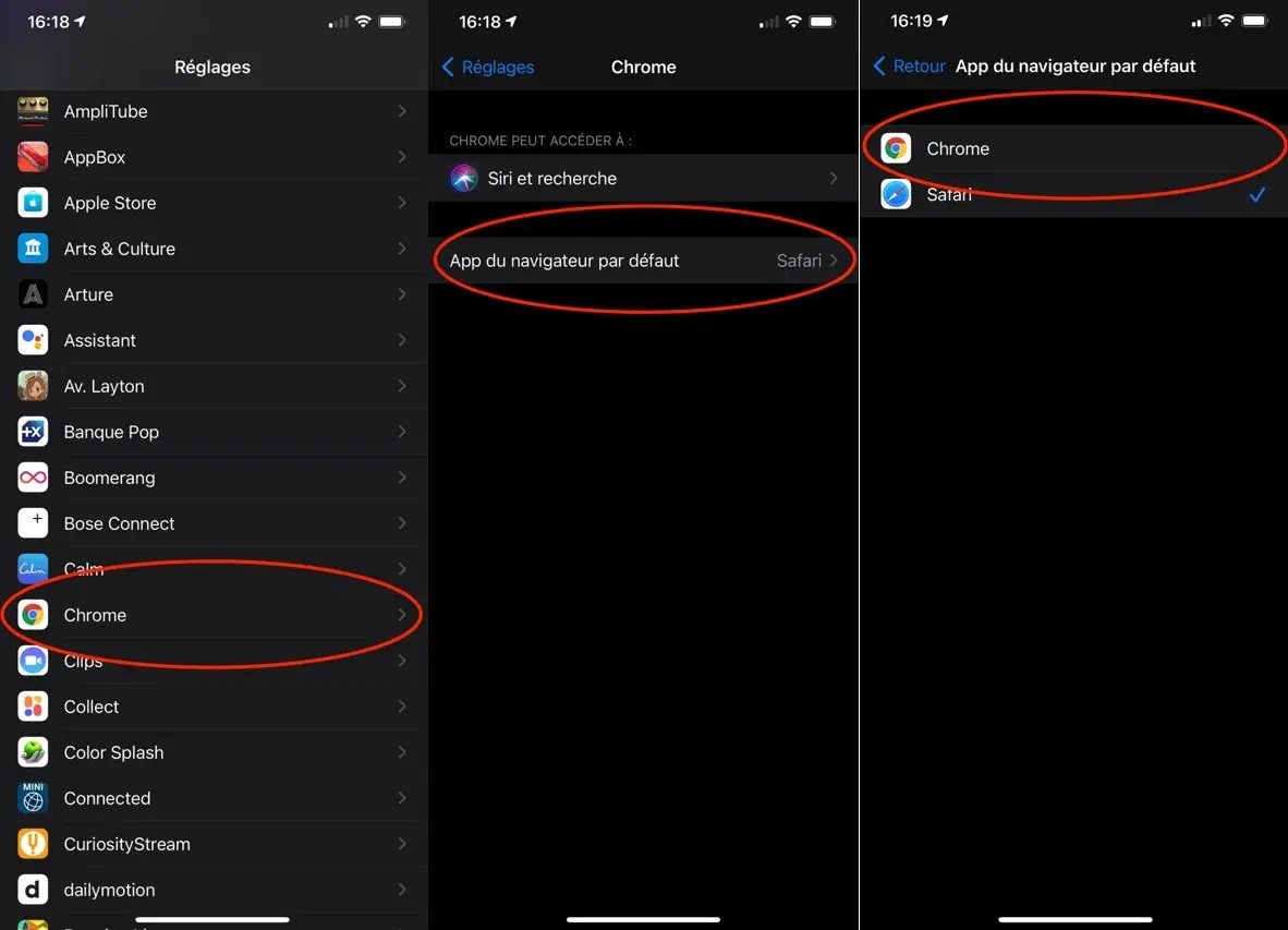 iOS 14 : comment définir Chrome comme navigateur par défaut