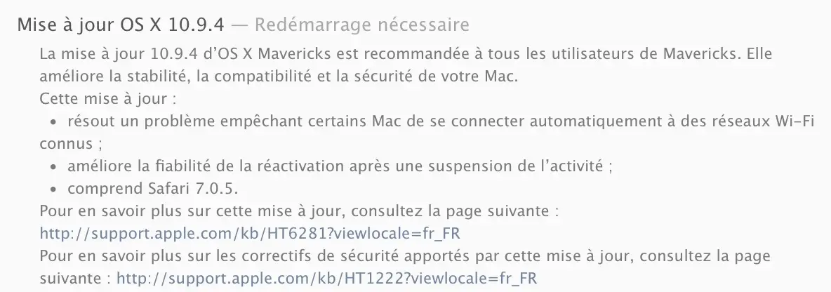 OS X 10.9.4 est disponible  !