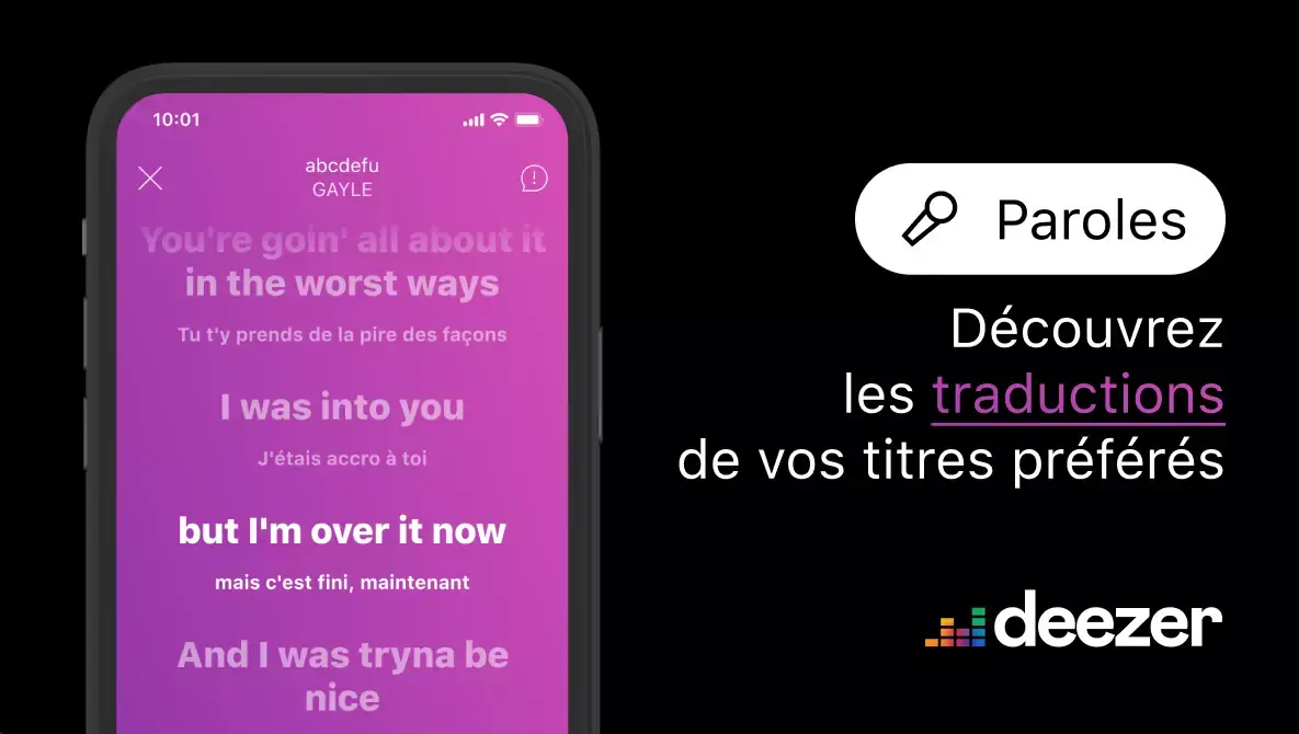 Deezer propose la traduction des paroles sur 10 000 titres