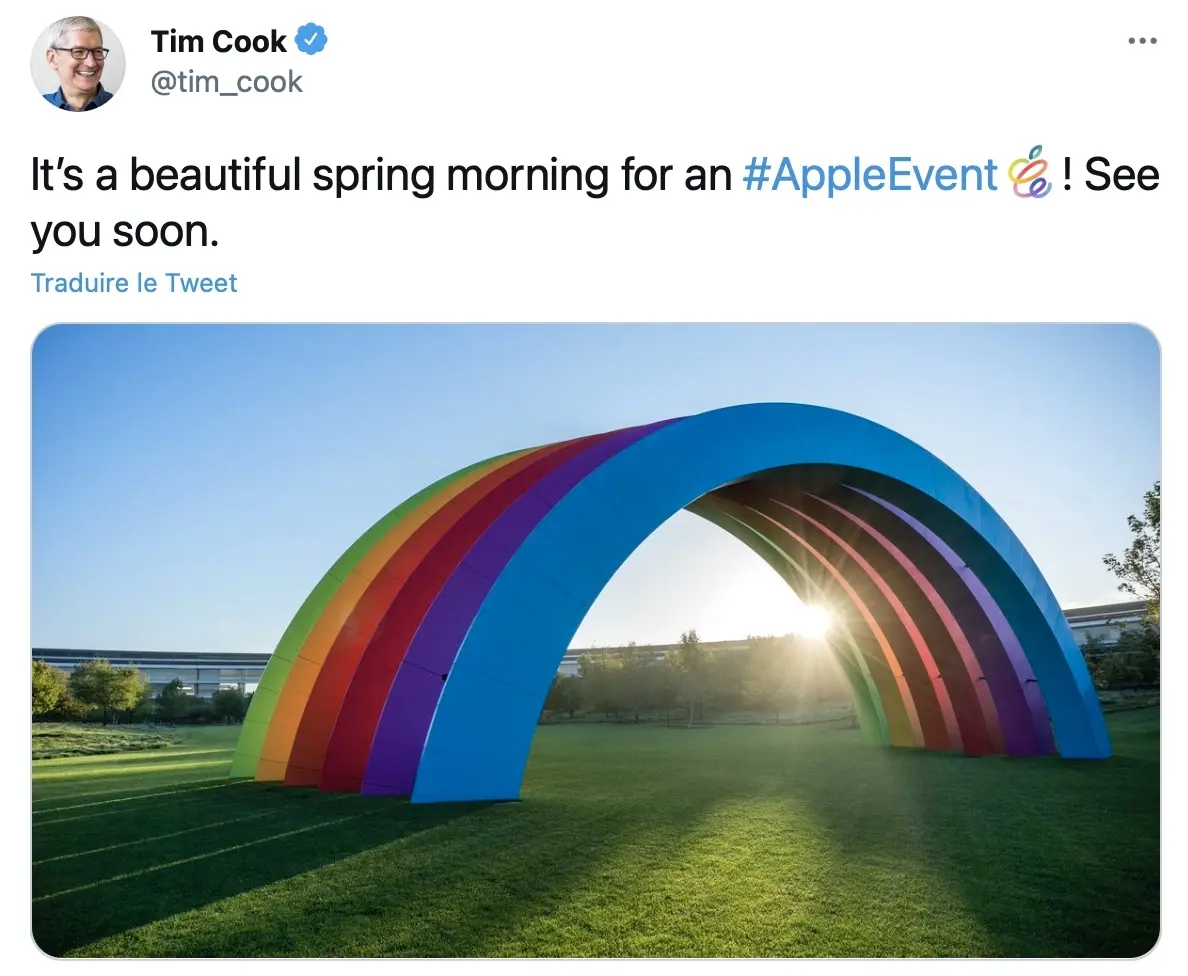 Tim Cook, toujours lève-tôt, se réjouit du printemps (et de sa keynote enregistrée)