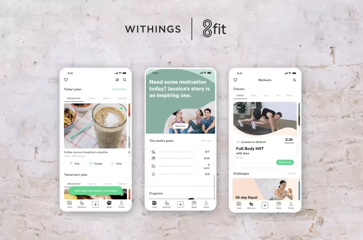 Withings s'offre 8fit, un spécialiste du fitness et de la santé