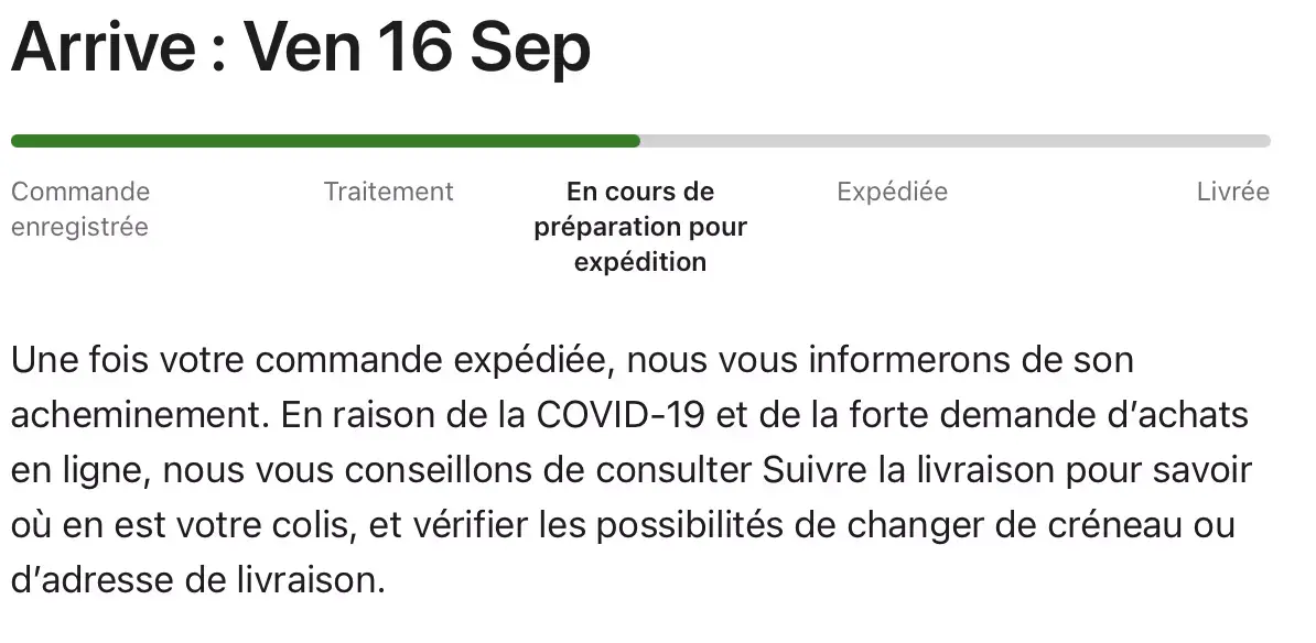 iPhone 14 : le statut des commandes sur l'Apple Store évoluent pour les livraisons au 16/09