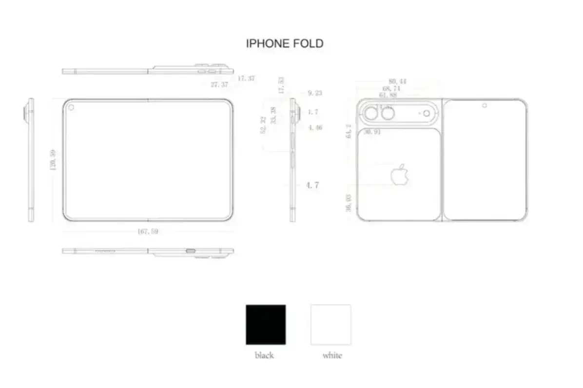 iPhone Fold&nbsp;: les plans d&eacute;taill&eacute;s en fuite sur internet