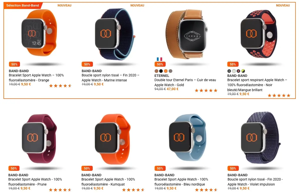 Soldes : jusqu'à -70% sur les bracelets Band-Band pour Apple Watch