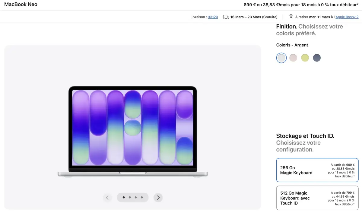 Le mod&egrave;le le plus "classique" semble le plus en stock