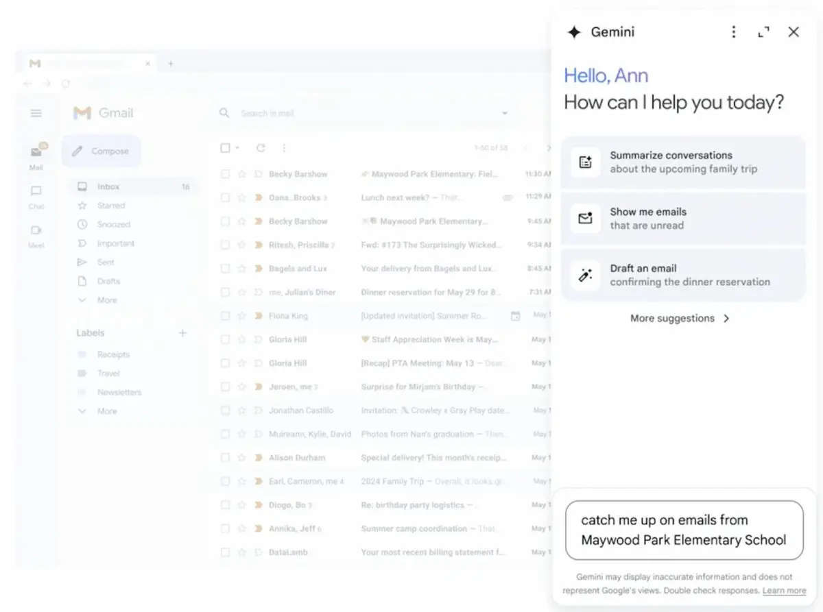 Gmail devient plus intelligent avec Gemini (mais pas pour tout le monde)