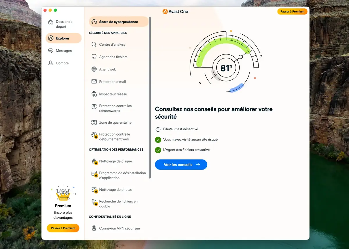 Antivirus Mac gratuit Avast One Essential