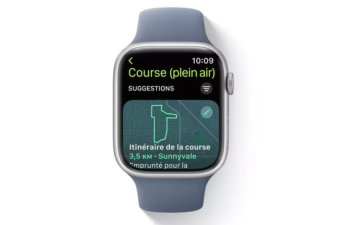 watchOS 9 trace la route avec "course (plein air)" (dispo avant la fin de l'année)