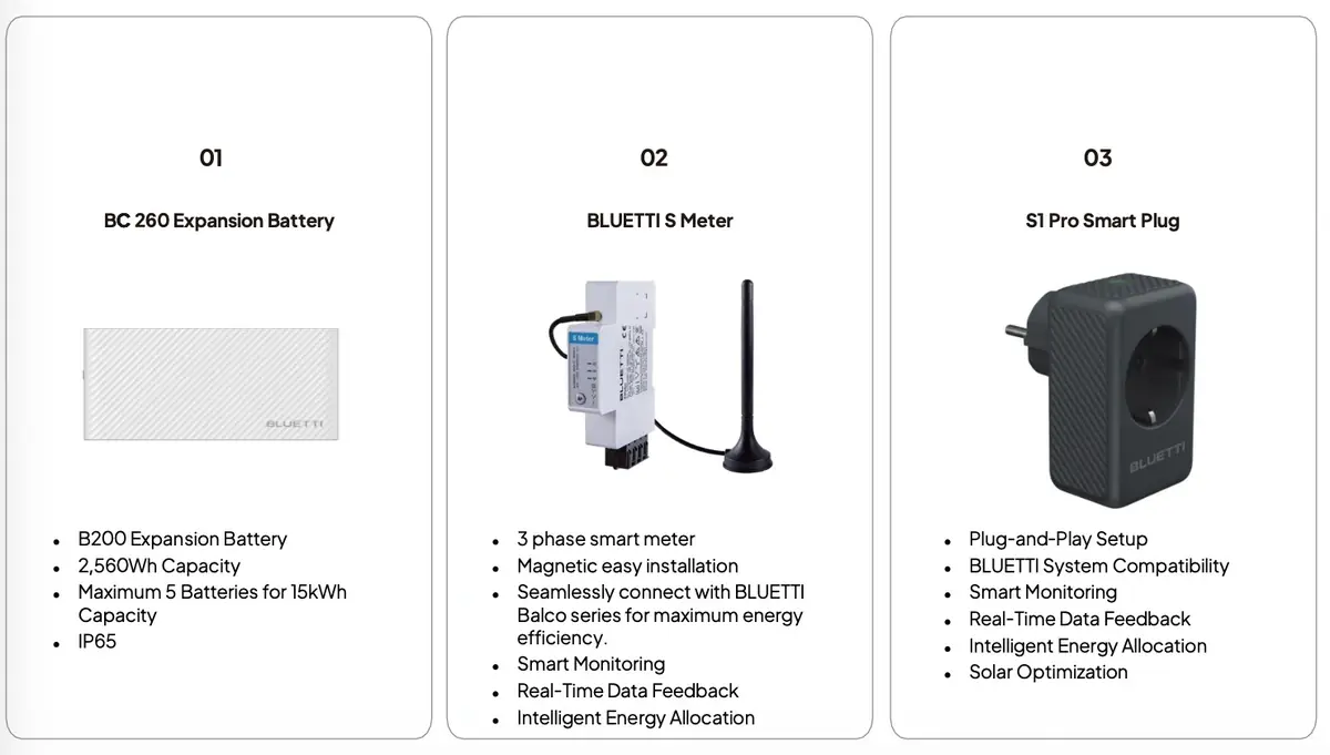 Bluetti se met aux batteries solaires avec les Balco 260, Balco 500, et Balco Transfer Hub