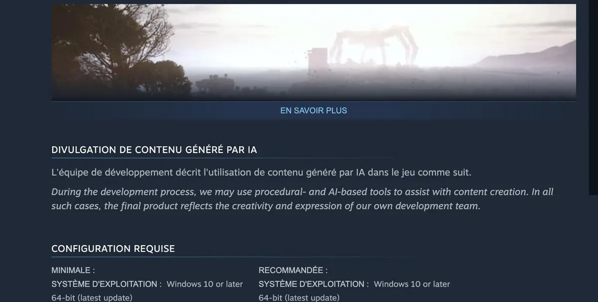 Steam défend son étiquette "Made with AI"