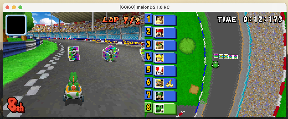 Mario Kart DS fonctionne parfaitement sur mon Mac