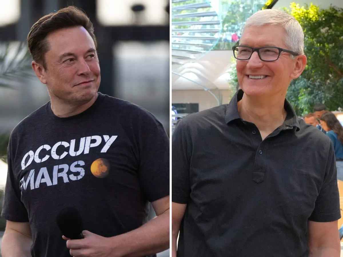 Elon Musk Tim Cook Apple Twitter X