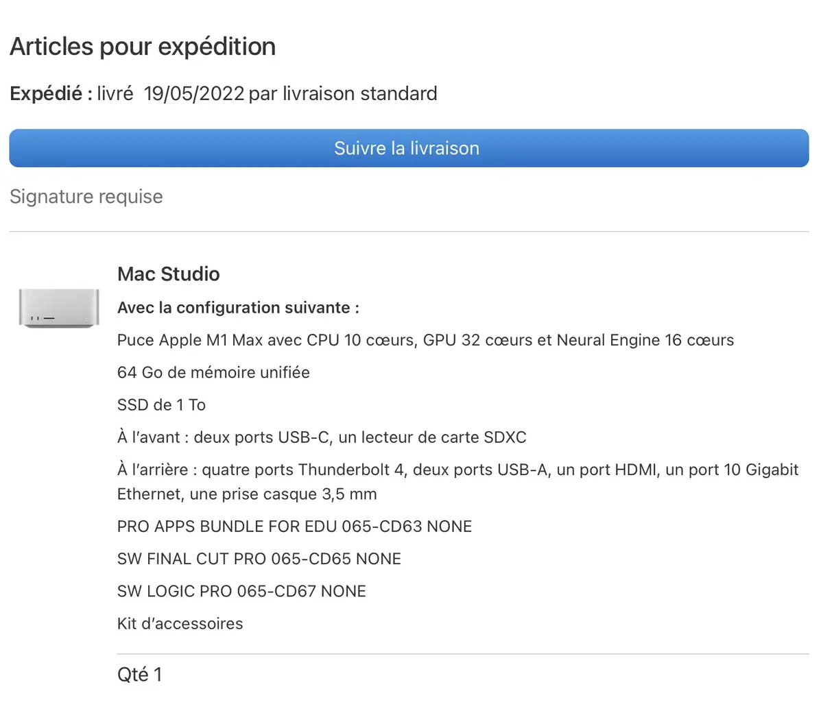 Quelques améliorations pour les livraisons des Mac Studio !