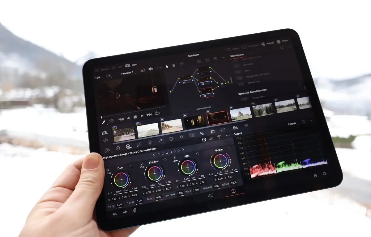 Test de DaVinci Resolve pour iPad Pro/Air M1/M2 : utilisable sans clavier/souris ?