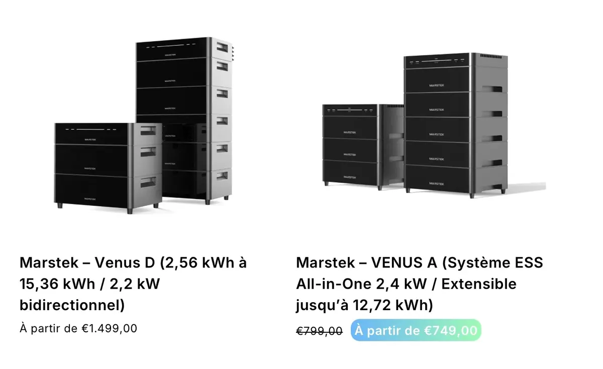 On a vu les nouvelles batteries solaires MARSTEK VENUS pas chères au salon EnerGaïa
