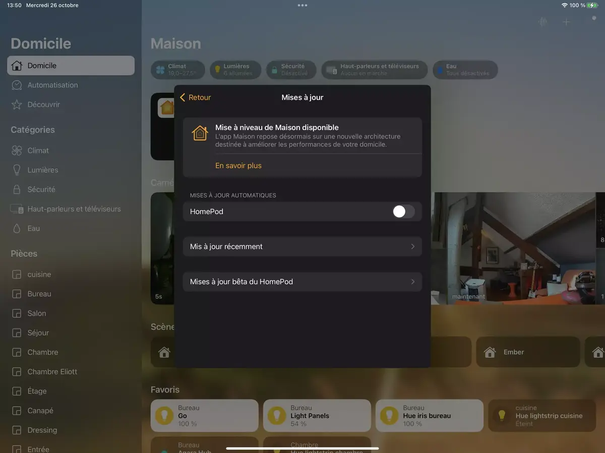 iOS/iPadOS 16.2 : une nouvelle architecture pour l'App Maison